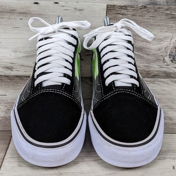 VANS*Unisex "Off The Wall" 2020 Flame Black True White Lace-Up Sneakers~See SIze - Picture 4 of 12